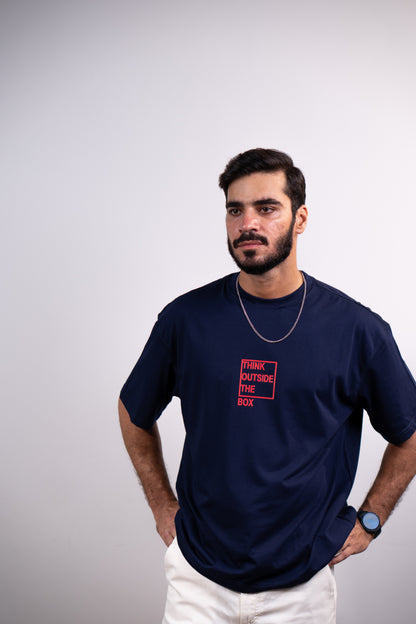 Think Outside The Box Drop Shoulder T-SHIRT