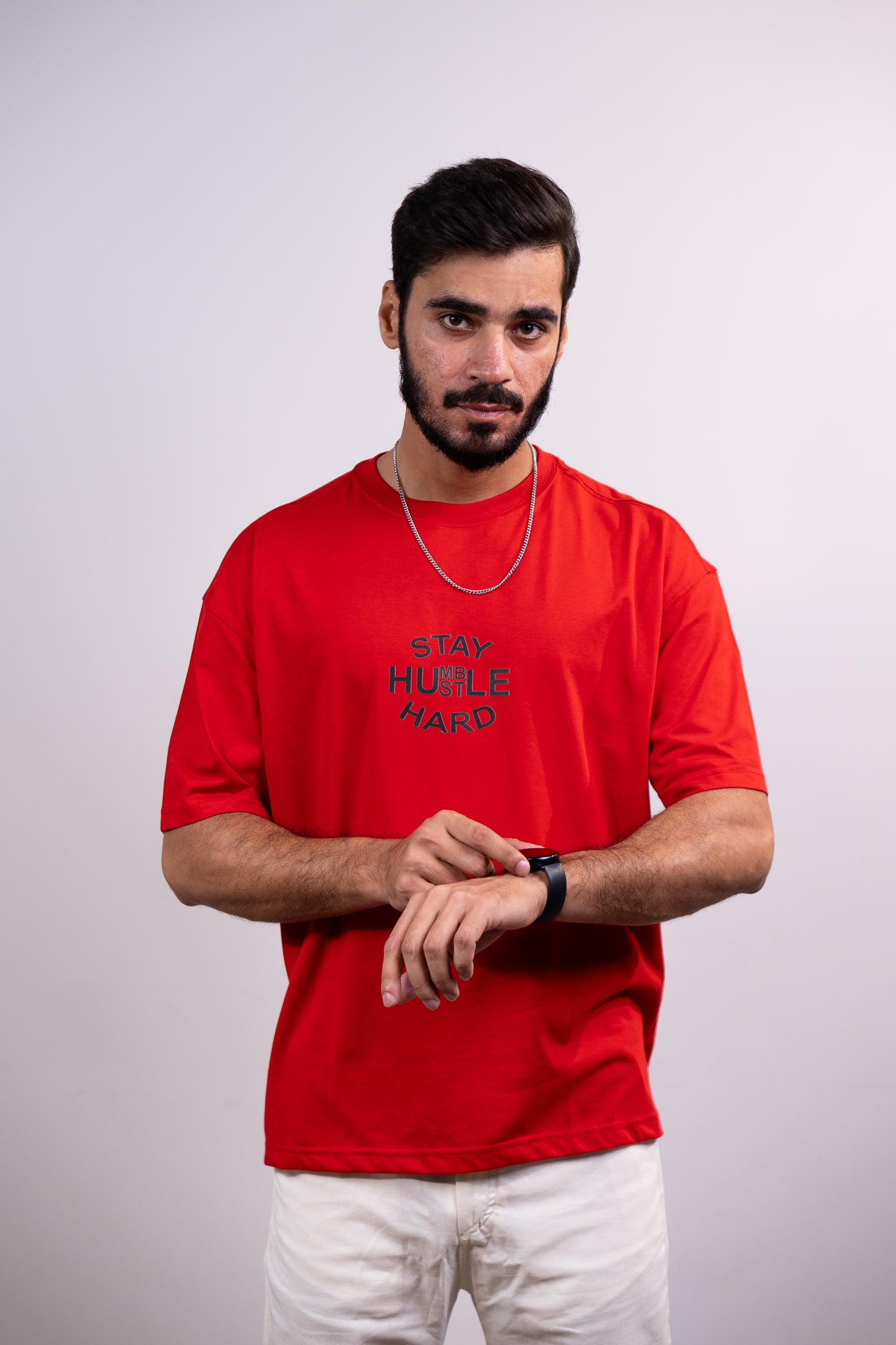 Hustle Hard Stay Humble Drop shoulder T-SHIRT